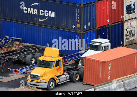 Container Port, Kodiak, Alaska, USA Stock Photo