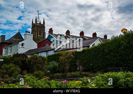 Sky-line at Aberaeron, Ceredigion,West Wales. UK Stock Photo