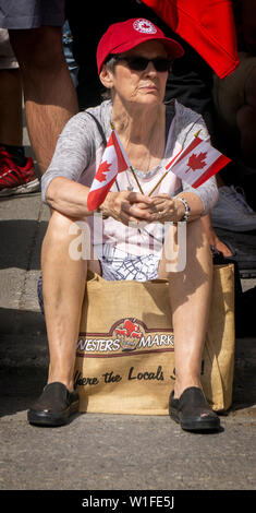 Adult  Canada Day Banff Alberta Canada Stock Photo