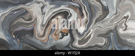 Shades of grey abstract marble effect panoramic background. Blurry abstract design. Pattern can be used as a background or for cards, invitations and Stock Photo
