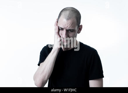 People portraits of human emotions and facial expressions. Young adult ...