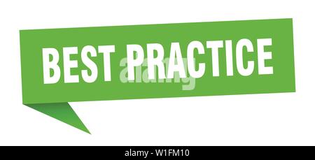 best practice speech bubble. best practice sign. best practice banner Stock Vector