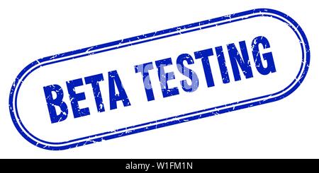 beta testing stamp. beta testing square grunge sign. beta testing Stock Vector