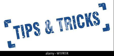 tips & tricks stamp. tips & tricks square grunge sign. tips & tricks Stock Vector