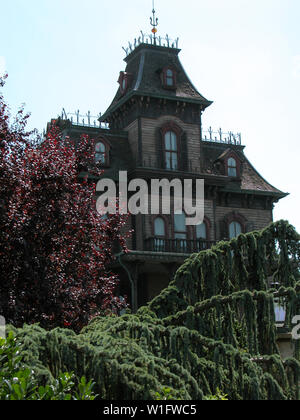 Spooky haunted house, called the Phantom Manor, Frontierland, Disneyland, Paris, France Stock Photo