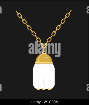 Rabbit foot Talisman for good luck isolated. Vector illustration Stock Vector