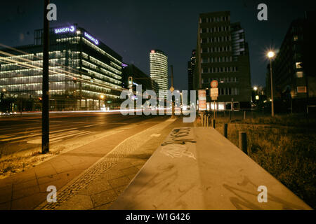 night time shoot in the potsdamerplatz district Stock Photo