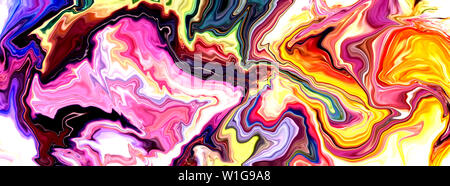 Vibrant multi coloured abstract marble effect blurred background. Blurry abstract design. Pattern can be used as a background or for cards, invitation Stock Photo