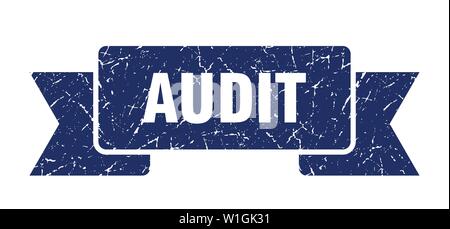 audit grunge ribbon. audit sign. audit banner Stock Vector