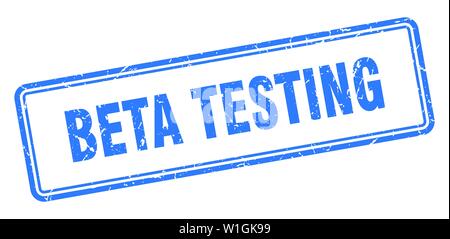 beta testing stamp. beta testing square grunge sign. beta testing Stock Vector