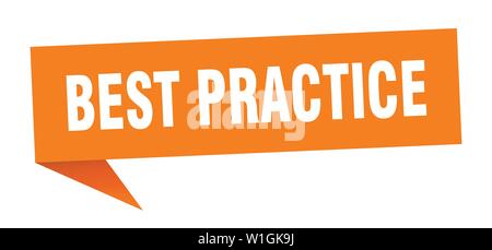 best practice speech bubble. best practice sign. best practice banner Stock Vector