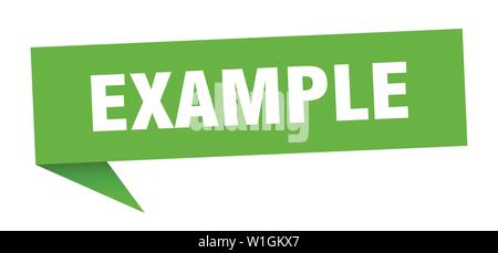 example speech bubble. example sign. example banner Stock Vector