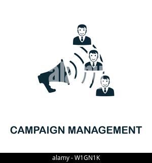 Campaign Management vector icon symbol. Creative sign from crm icons collection. Filled flat Campaign Management icon for computer and mobile Stock Vector