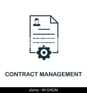 Contract Management icon symbol. Creative sign from crm icons collection. Filled flat Contract Management icon for computer and mobile Stock Photo