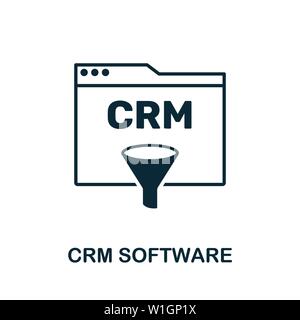 Crm Software vector icon symbol. Creative sign from crm icons collection. Filled flat Crm Software icon for computer and mobile Stock Vector