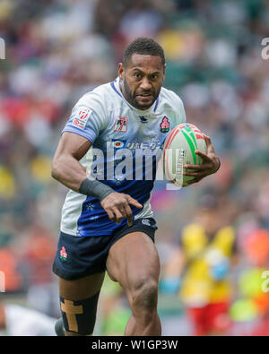 London, UK. 26th May, 2019. The penultimate tournament of the HSBC World Rugby Sevens Series on 25 and 26 May 2019 in London (GB). Lote Tuqiri (Japan, 2). Credit: Jürgen Kessler/dpa/Alamy Live News