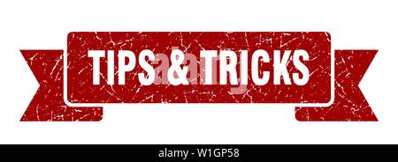 tips & tricks grunge ribbon. tips & tricks sign. tips & tricks banner Stock Vector