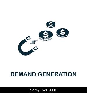 Demand Generation vector icon symbol. Creative sign from crm icons collection. Filled flat Demand Generation icon for computer and mobile Stock Vector