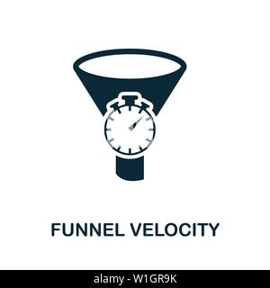 Funnel Velocity vector icon symbol. Creative sign from crm icons collection. Filled flat Funnel Velocity icon for computer and mobile Stock Vector