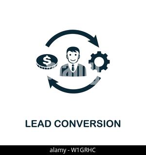 Lead Conversion vector icon symbol. Creative sign from crm icons collection. Filled flat Lead Conversion icon for computer and mobile Stock Vector
