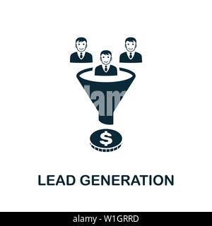 Lead Generation vector icon symbol. Creative sign from crm icons collection. Filled flat Lead Generation icon for computer and mobile Stock Vector