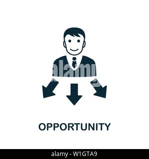 Opportunity vector icon symbol. Creative sign from crm icons collection. Filled flat Opportunity icon for computer and mobile Stock Vector