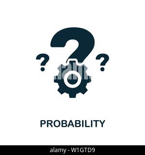 Probability vector icon symbol. Creative sign from crm icons collection. Filled flat Probability icon for computer and mobile Stock Vector