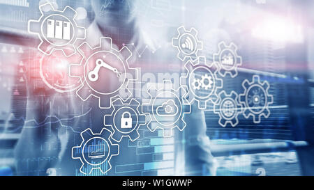 Technology innovation and process automation. Smart industry 4.0 Stock Photo