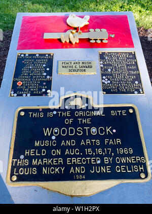 The Memorial Stone at The Site of The Woodstock Festival At Bethel ...