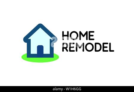 Stylish logo for the House Repair Business, the Emblem is separated from the white background in vector format. Stock Vector