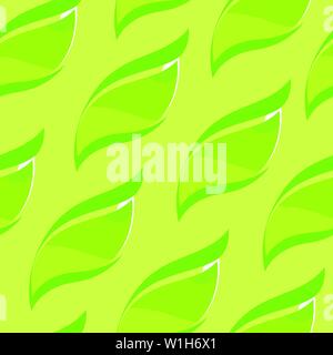 Seamless background with leaves of tea bush. Fresh texture for decoration of web sites, banners with eco productions. Stock Vector