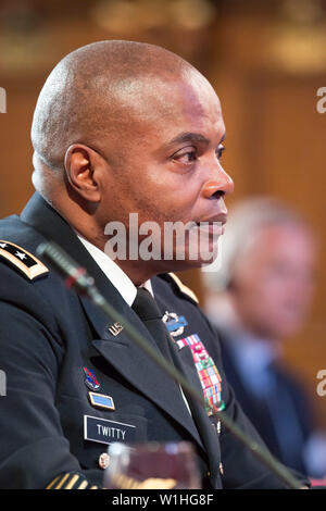 Lt. Gen. Stephen M. Twitty, Deputy Commander, United States European Command during a Field Hearing of the U.S. Commission on Security and Cooperation Stock Photo