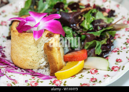 Mt. Mount Dora Florida,historic downtown,Garden Gate Tea Room,tearoom,parlor,restaurant restaurants food dining cafe cafes,service,cuisine,fine china, Stock Photo