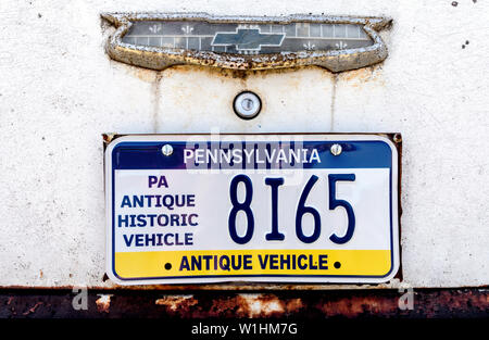 Chevrolet Historic Vehicle Plate New York USA Stock Photo