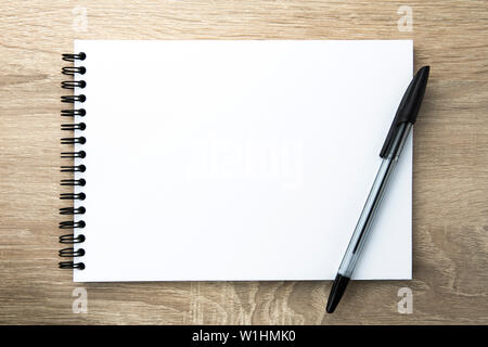 Topdown View Open Journal Blank Pages Stock Photo 1077095003