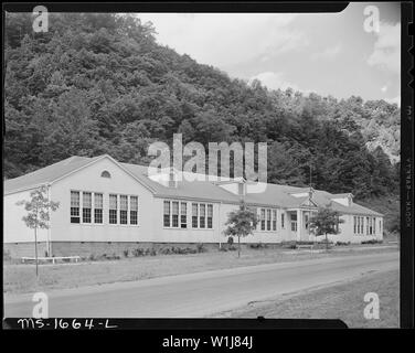 Schoolhouse. Koppers Coal Division, Kopperston Mine, Kopperston, Wyoming County, West Virginia. Stock Photo