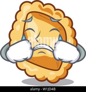 Crying ravioli isolated with in the character Stock Vector