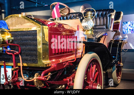 Retro motor cars collection. Riga Motor Museum. May, 2019. Riga, Latvia Stock Photo