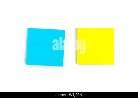 Sticky notes on a white background Stock Photo