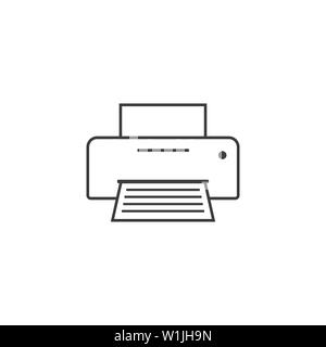 Vector illustration, flat design. Copy device printer icon Stock Vector