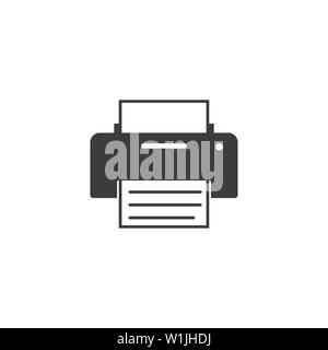 Vector illustration, flat design. Copy device printer icon Stock Vector