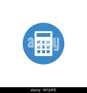 Vector illustration, flat design. Business calculator icon Stock Vector