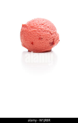 Tasty Strawberry Ice-cream Balls On White Background Stock Photo, Picture  and Royalty Free Image. Image 115474142.