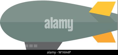 Airship icons in flat color style. Hot air balloon zeppelin Stock Vector
