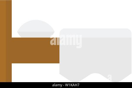 Hotel symbol icon in flat color style. Accommodation travel holiday business Stock Vector