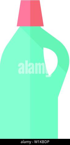 Detergent bottle icon in flat color style. Laundry perfume softener soap Stock Vector
