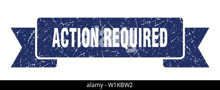 action required grunge ribbon. action required sign. action required banner Stock Vector