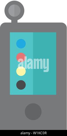 Color calibration icon in flat color style. Printing color standard densitometer raster dots density Stock Vector