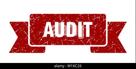 audit grunge ribbon. audit sign. audit banner Stock Vector