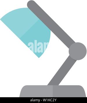 Table lamp icon in flat color style. Electric light adjustable spotlight study science Stock Vector